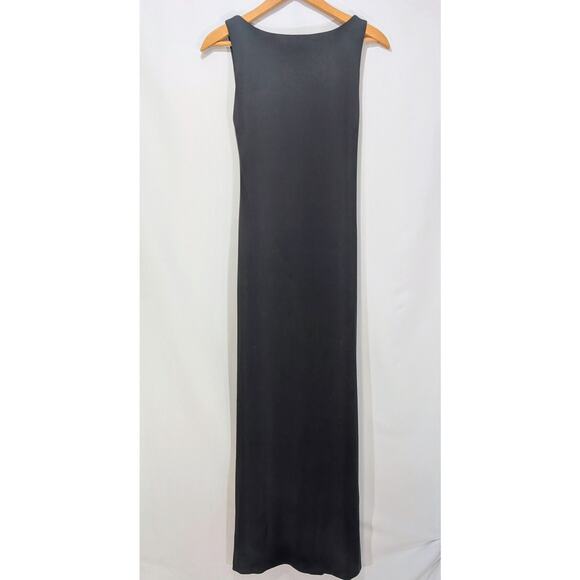 Vintage Côte à Côte Paris New York Black Sleeveless Low Back Maxi Dress Size S - Picture 1 of 7